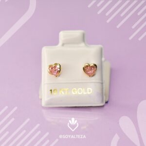 Broquel corazón rosa