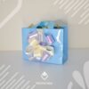 Bolsa brillante azul