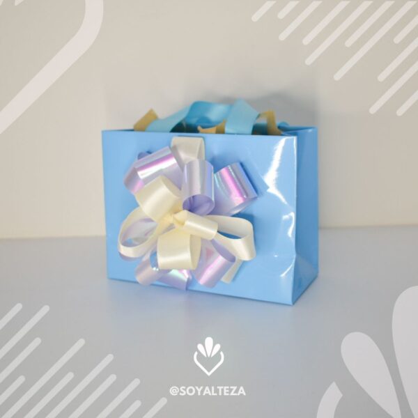 Bolsa brillante azul