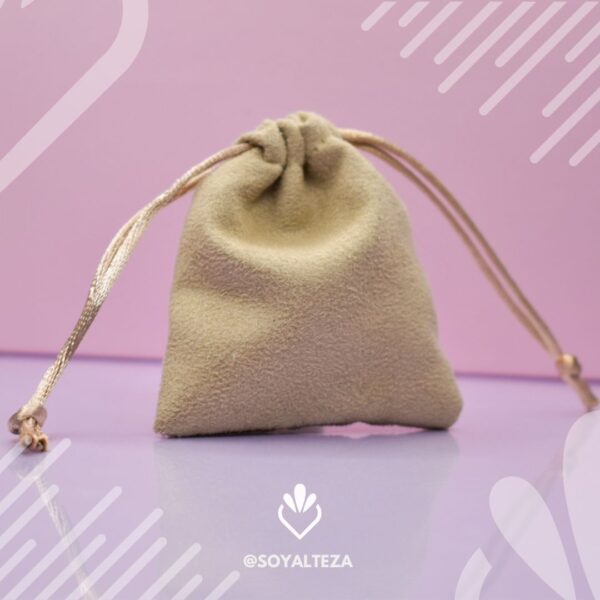 Bolsita gamuza café - Imagen 2