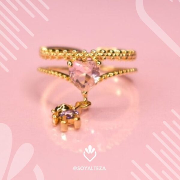 Anillo osito colgante - Imagen 2
