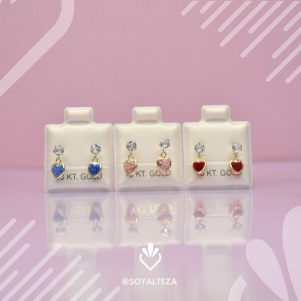 Corazón colgante rosa - Imagen 3