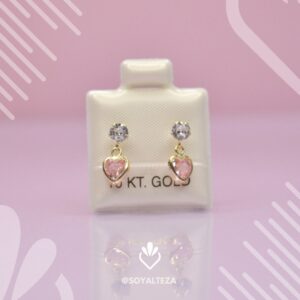 Corazón colgante rosa