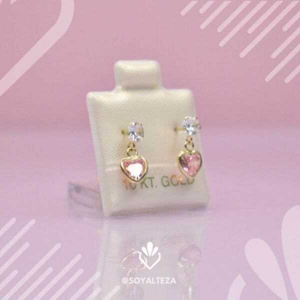 Corazón colgante rosa - Imagen 2